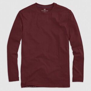 NEW Mack Weldon Pima Cotton Long Sleeve T-Shirt Red Size XXL Tee Crew Neck Shirt